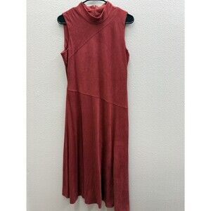 NWT Taylor Red Dress Size 10 Midi Sleeveless Asymmetrical Hem Soft Valentines